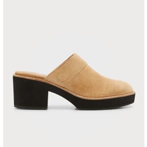 NEW Eileen Fisher Hiya Suede Platform Mules Sz 8.5